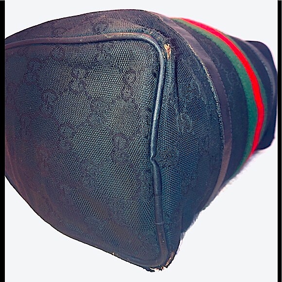Vintage GUCCI Web Boston Bag - Picture 13 of 13